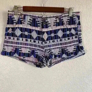 Jolt textured woven aztec shorts size 7